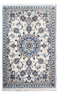 Tapis persan - Nain - 139 x 88 cm - crème