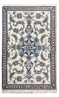 Tapis persan - Nain - 139 x 88 cm - crème