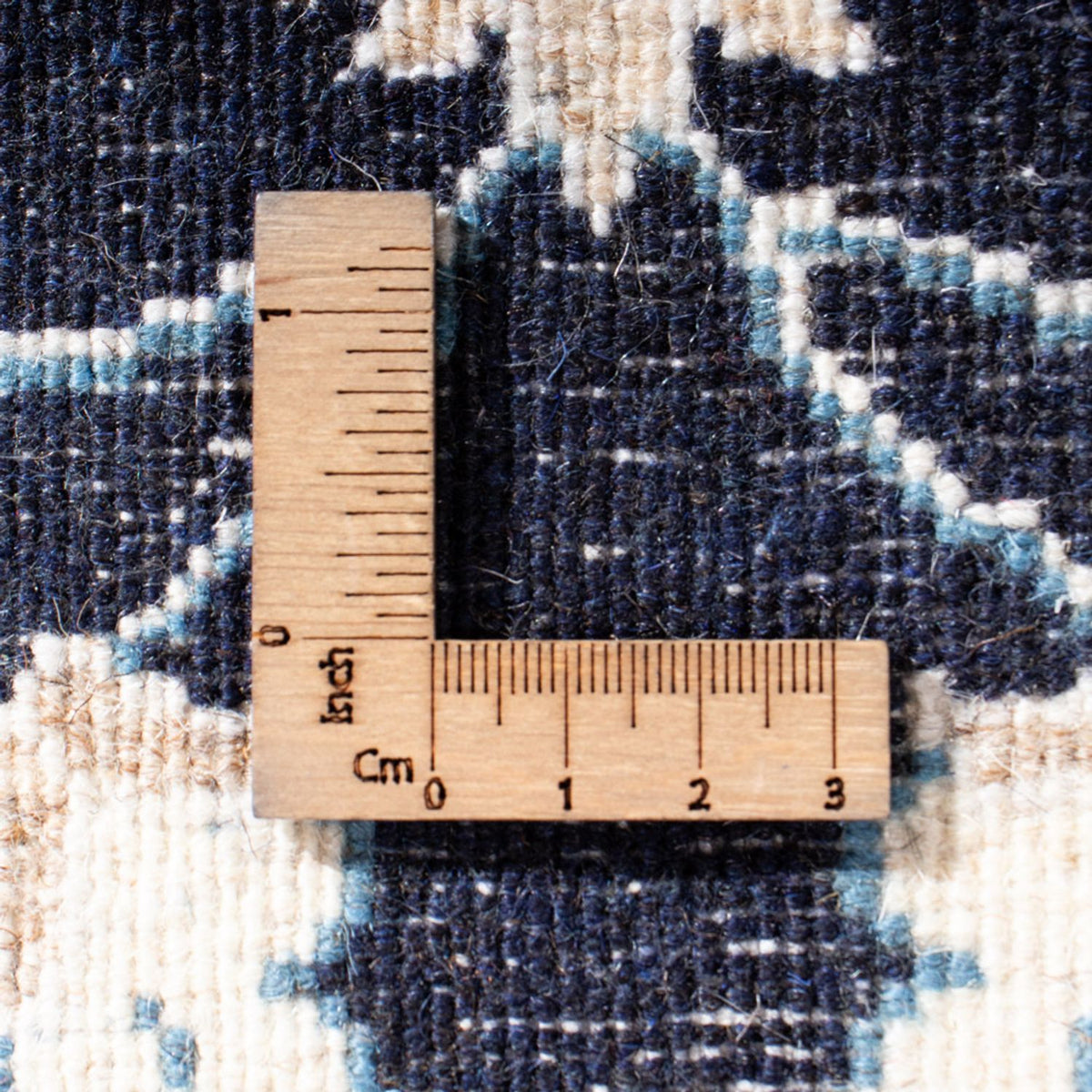 Tapis persan - Nain - 136 x 68 cm - bleu foncé