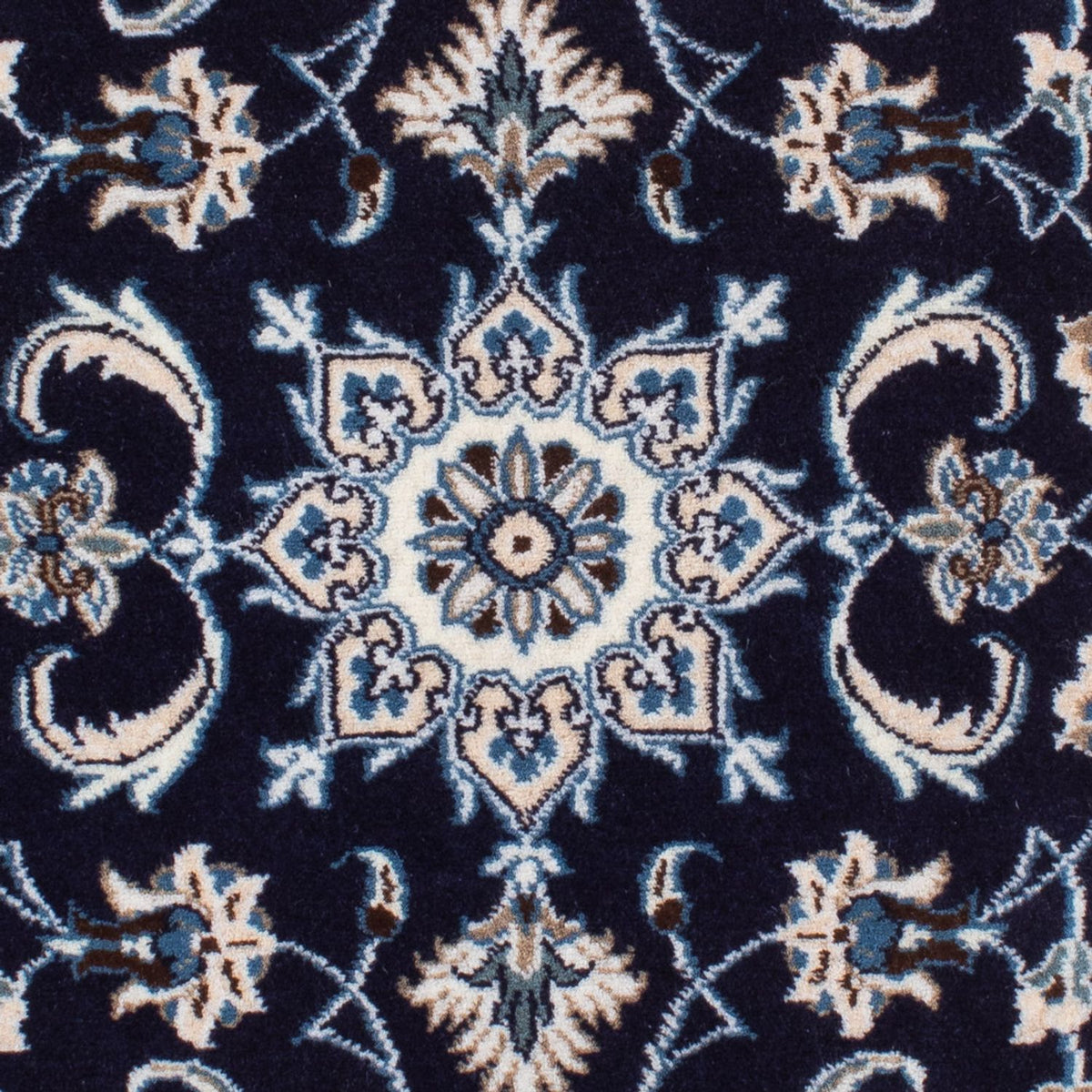 Tapis persan - Nain - 135 x 69 cm - bleu foncé