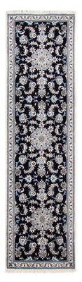 Tapis de couloir Tapis persan - Nain - 287 x 79 cm - bleu foncé