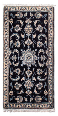 Tapis persan - Nain - 143 x 69 cm - bleu foncé