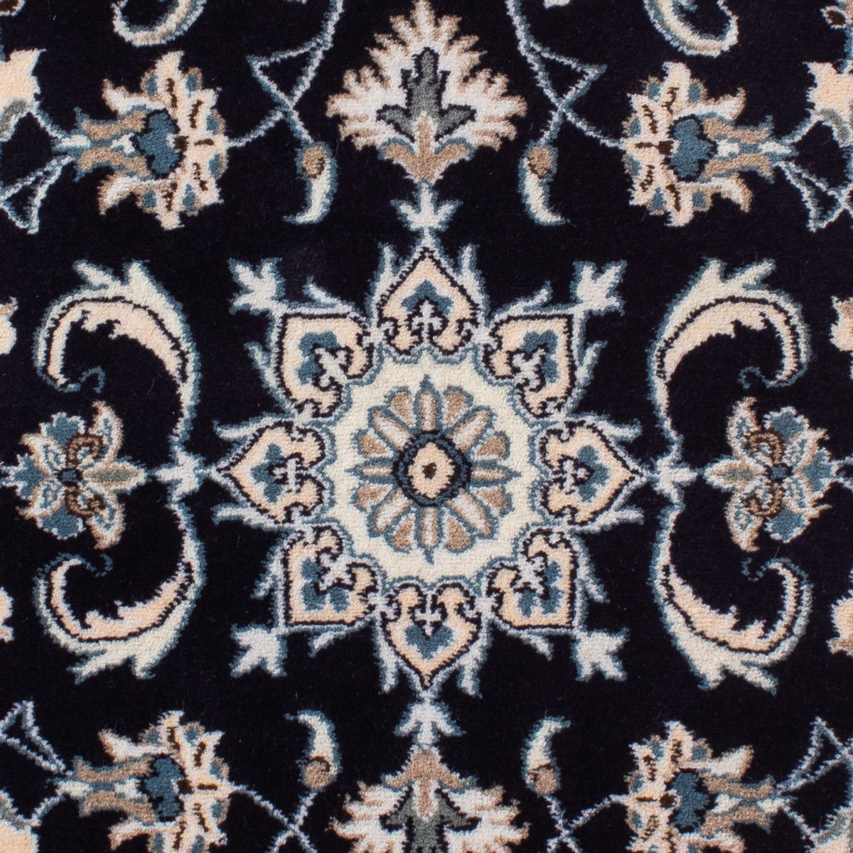 Tapis persan - Nain - 143 x 69 cm - bleu foncé