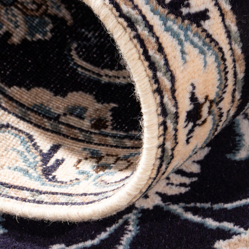 Tapis persan - Nain - 143 x 69 cm - bleu foncé