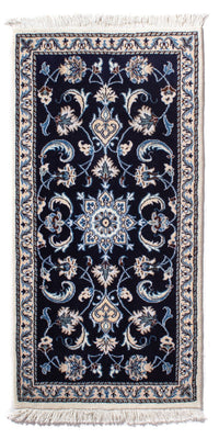 Tapis persan - Nain - 140 x 68 cm - bleu foncé