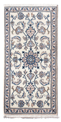 Tapis persan - Nain - 137 x 68 cm - crème