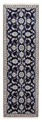 Tapis persan - Nain - 134 x 71 cm - bleu foncé