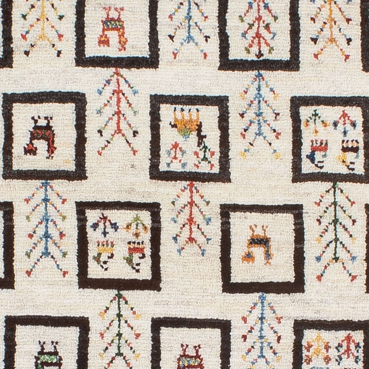 Tapis de couloir Tapis Gabbeh - Loribaft Persan - 199 x 87 cm - naturel