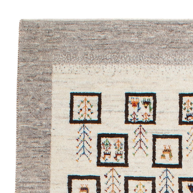 Tapis de couloir Tapis Gabbeh - Loribaft Persan - 199 x 87 cm - naturel