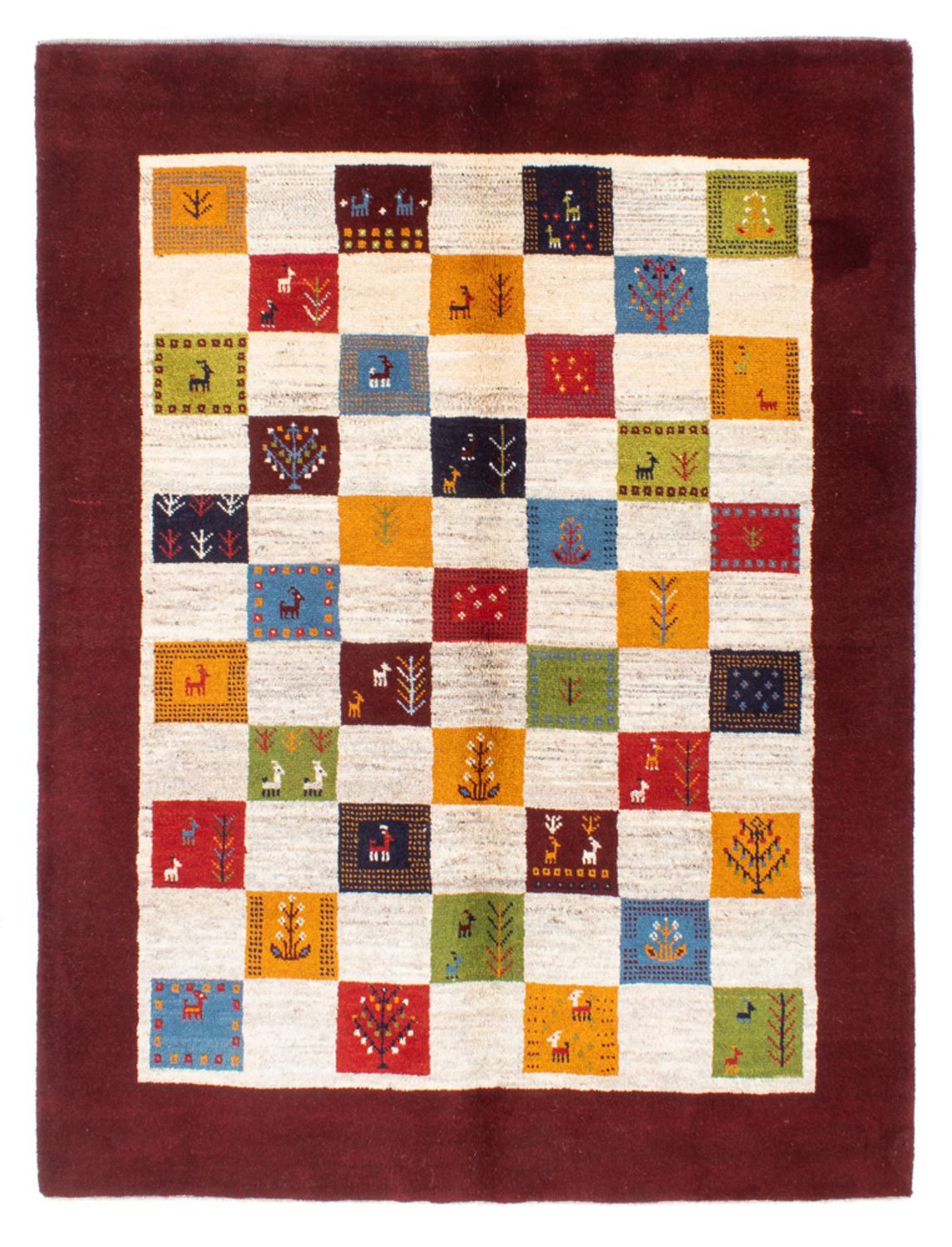 Tapis Gabbeh - Persan - 197 x 155 cm - multicolore
