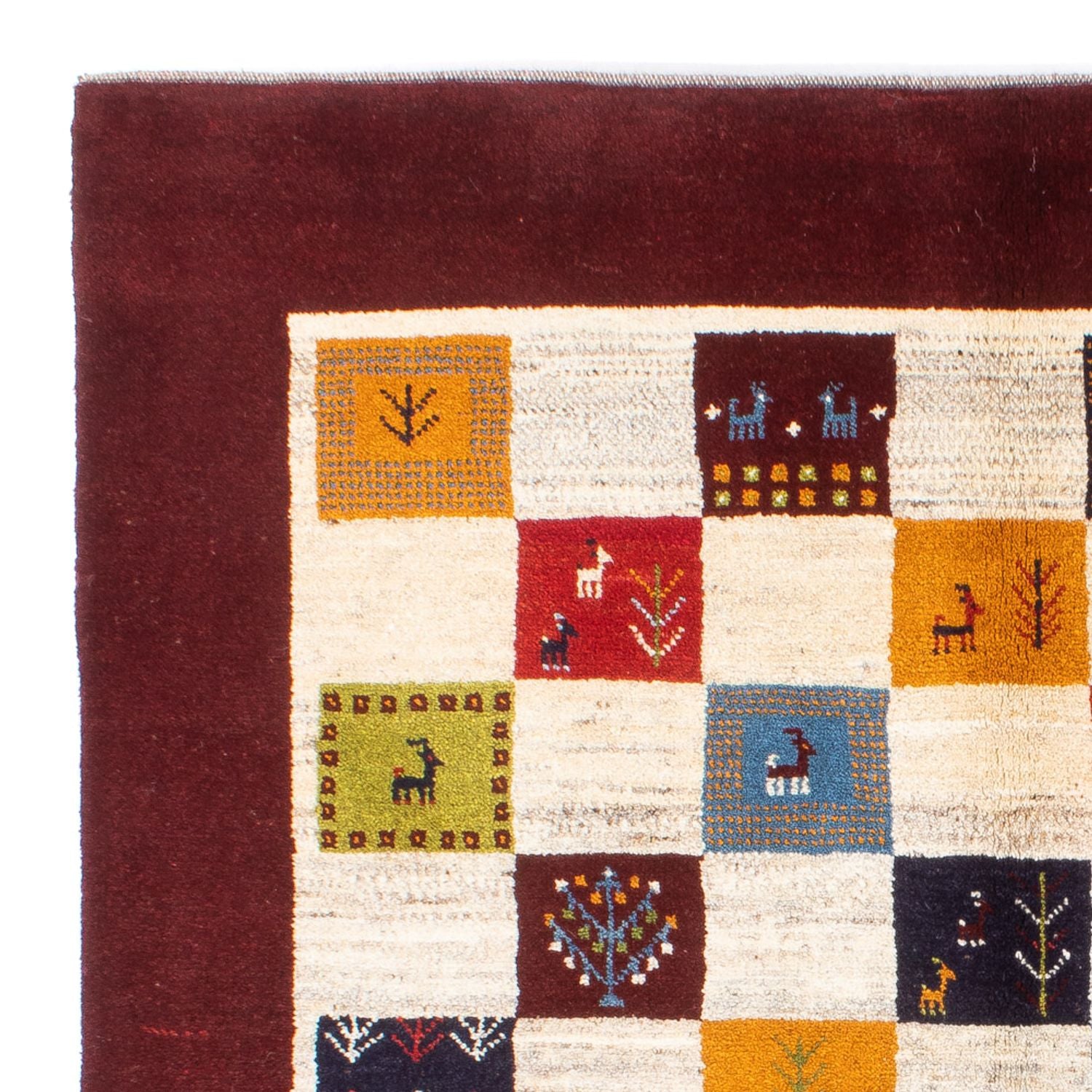 Tapis Gabbeh - Persan - 197 x 155 cm - multicolore