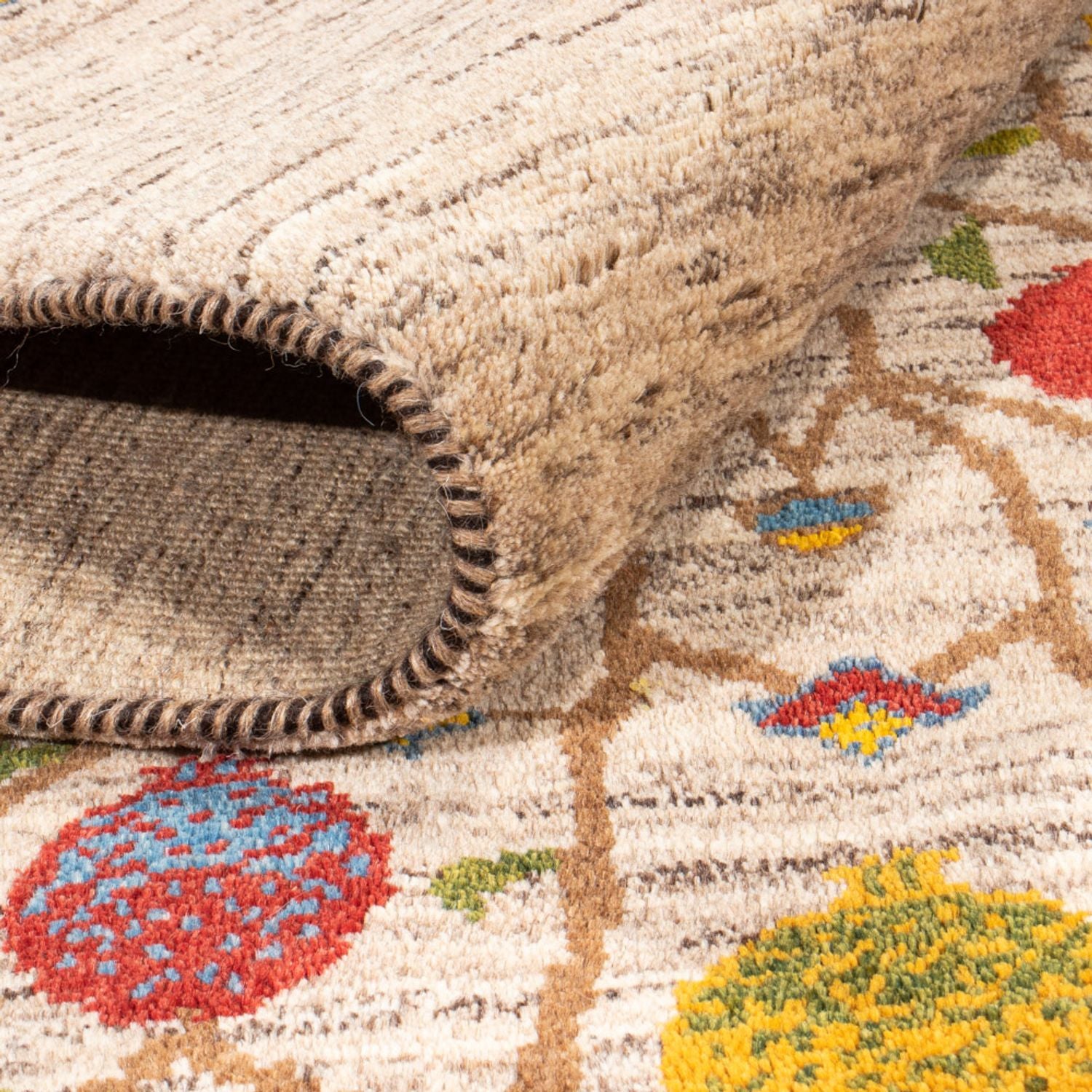Tapis Gabbeh - Persan - 201 x 148 cm - naturel