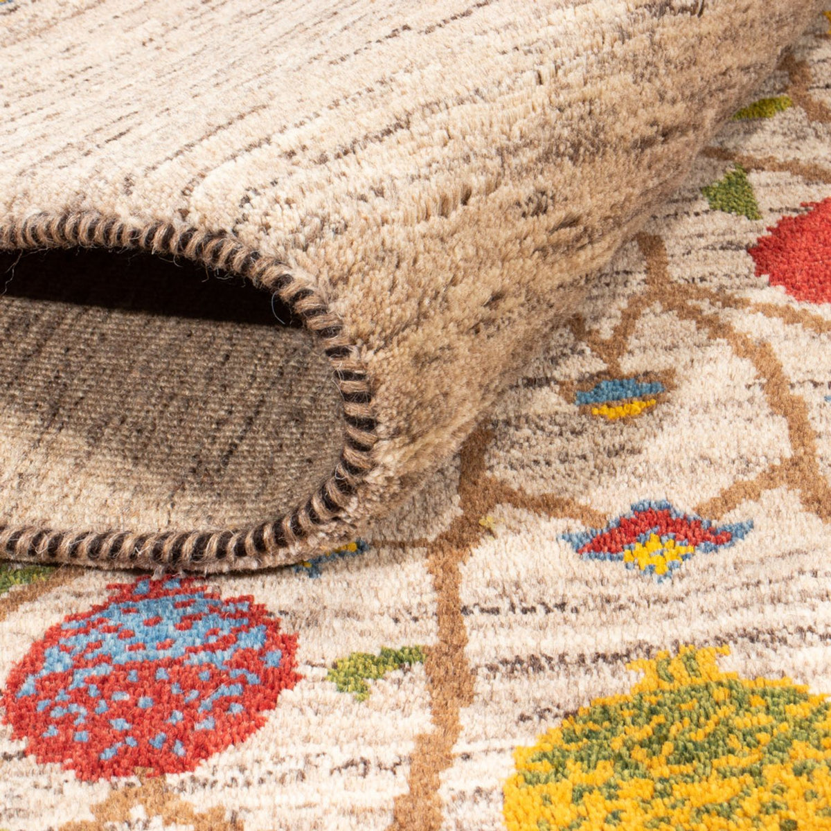 Tapis Gabbeh - Persan - 201 x 148 cm - naturel