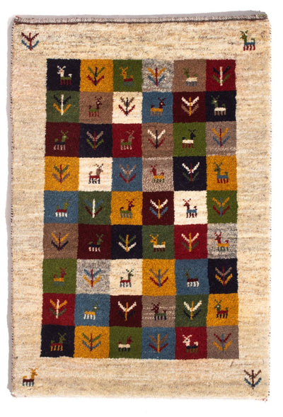 Tapis Gabbeh persan Tapis 62x90cm - Perserteppich Wollteppich