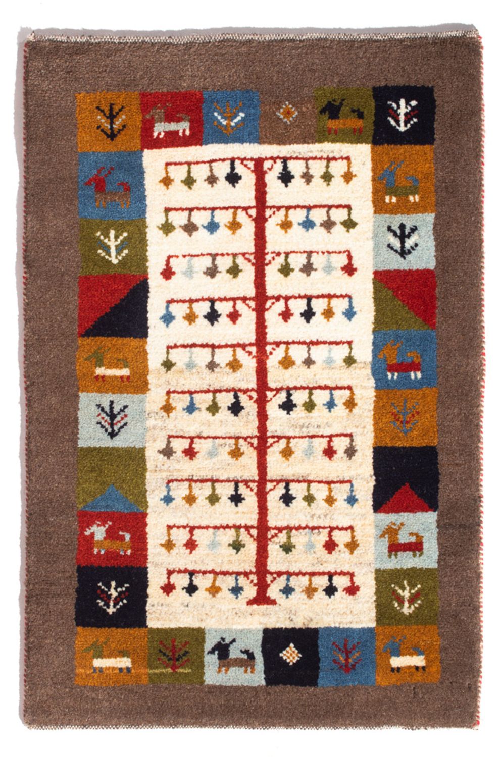 Tapis Gabbeh - Persan - 88 x 61 cm - multicolore