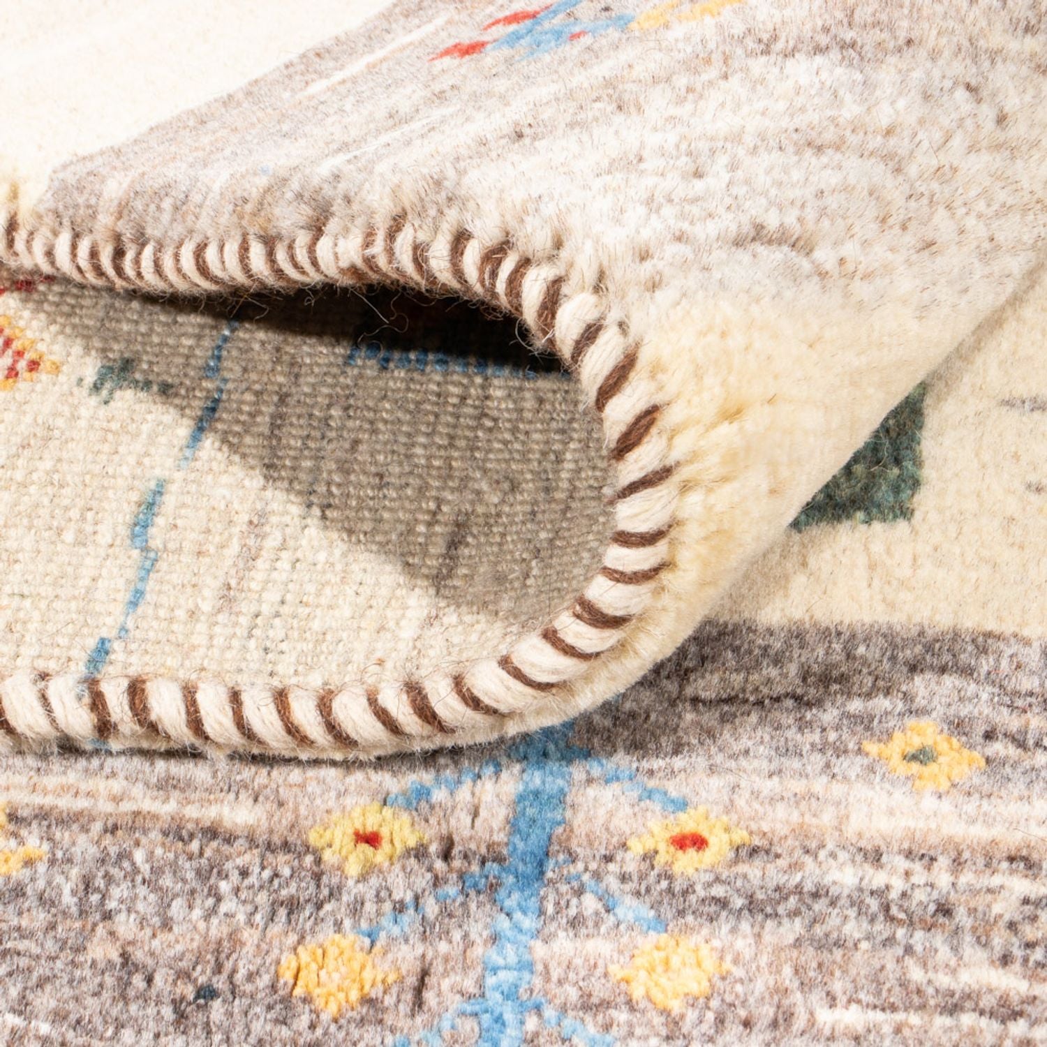 Tapis Gabbeh - Persan - 187 x 148 cm - naturel