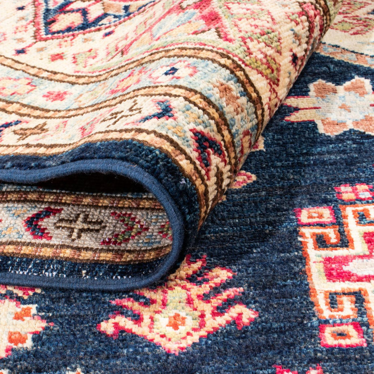 Tapis Ziegler - Kazak - 245 x 168 cm - bleu foncé