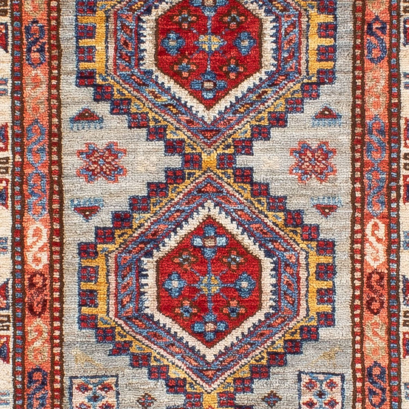 Tapis de couloir Tapis Ziegler - Kazak - 228 x 74 cm - bleu clair