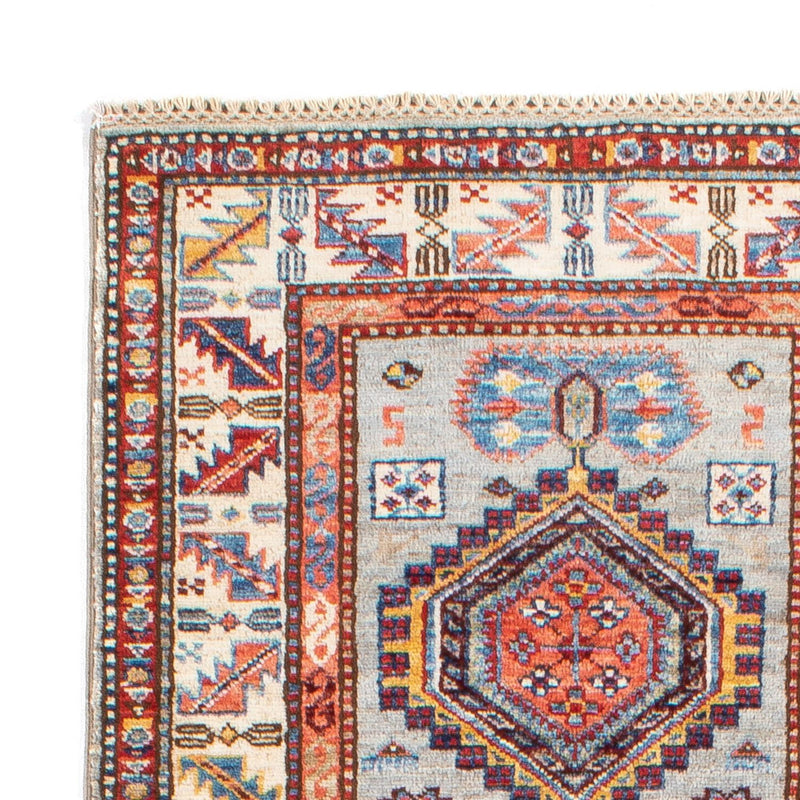 Tapis de couloir Tapis Ziegler - Kazak - 228 x 74 cm - bleu clair