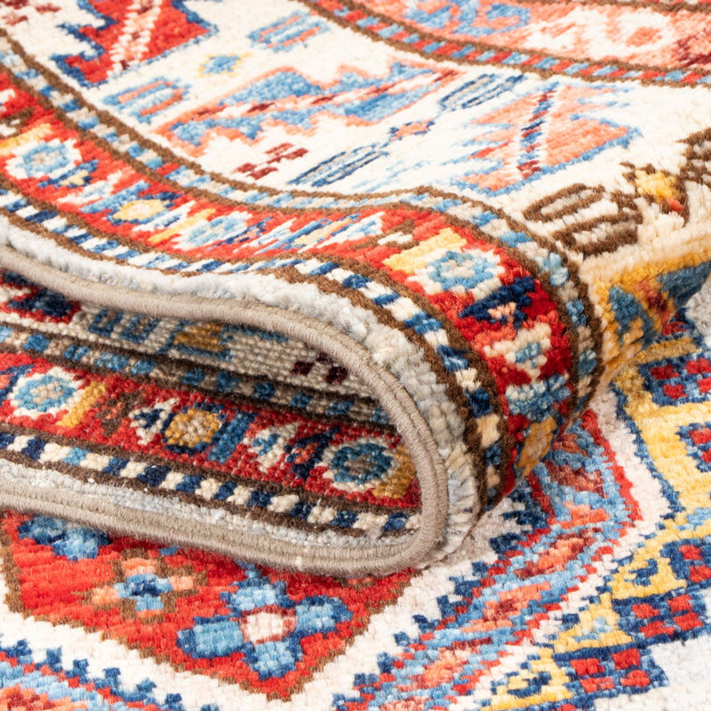 Tapis de couloir Tapis Ziegler - Kazak - 228 x 74 cm - bleu clair