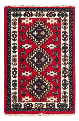 Tapis oriental - 90 x 60 cm - rouge