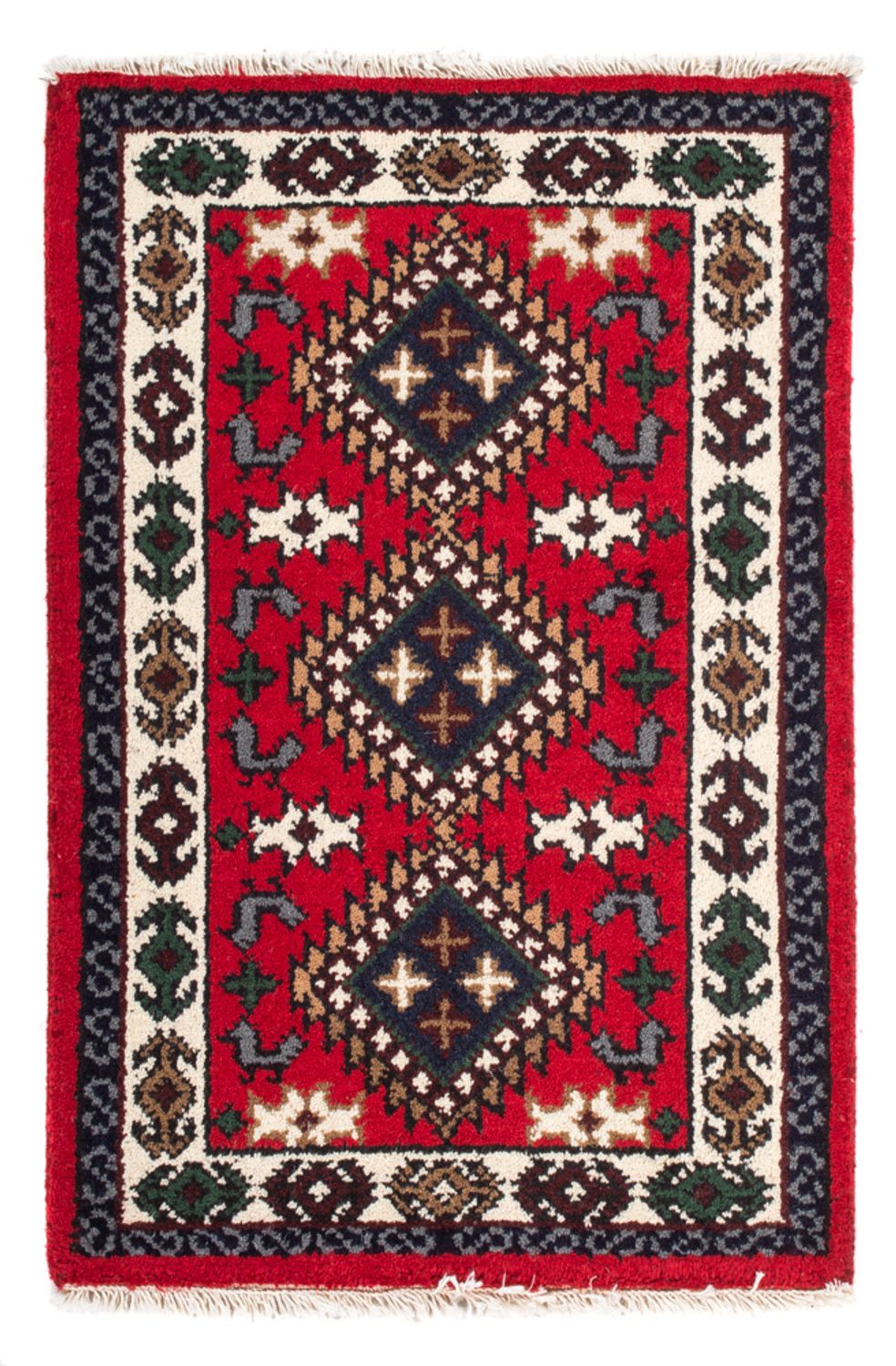 Tapis oriental - 90 x 60 cm - rouge