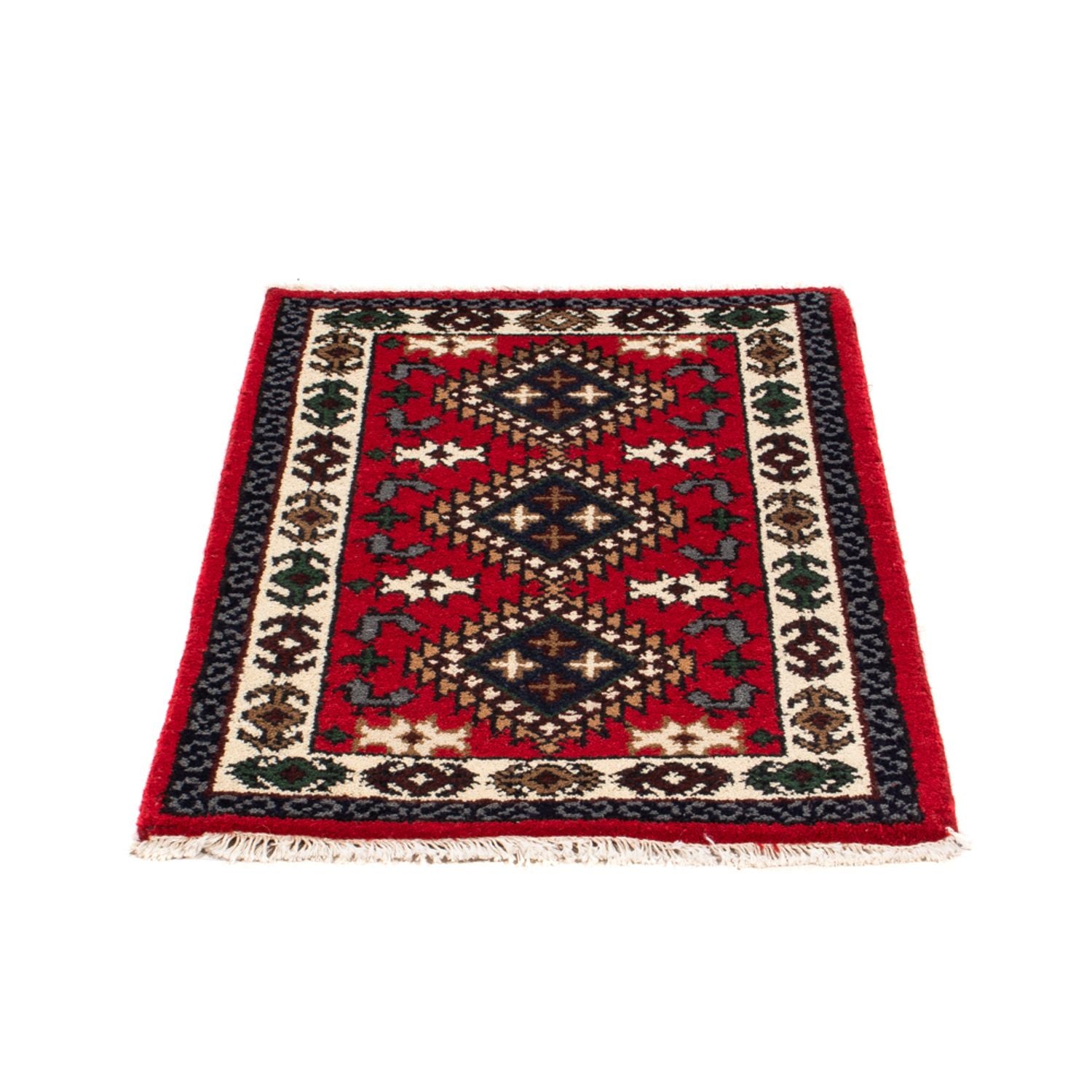 Tapis oriental - 90 x 60 cm - rouge