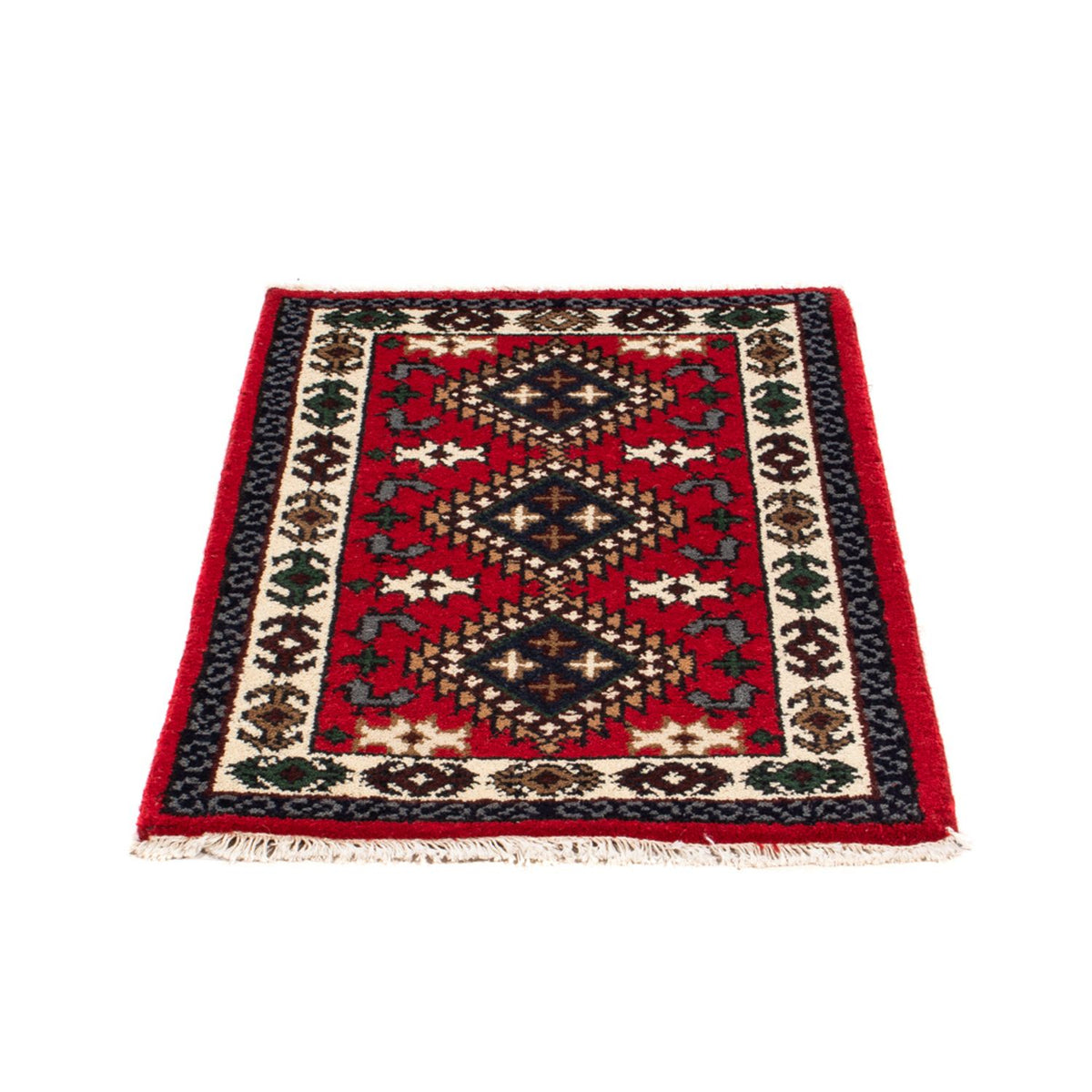Tapis oriental - 90 x 60 cm - rouge