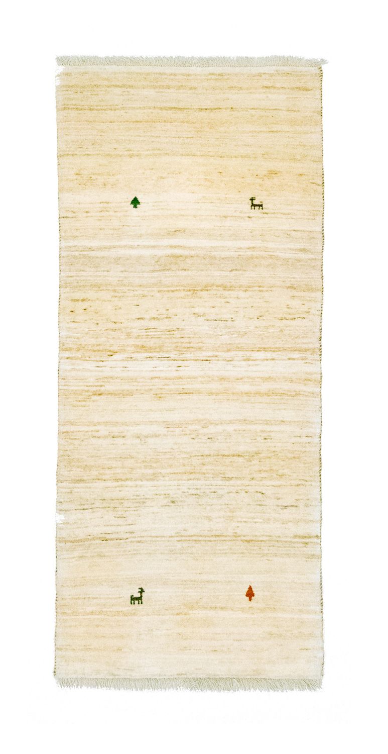 Tapis de couloir Tapis Gabbeh - Persan - 202 x 75 cm - beige