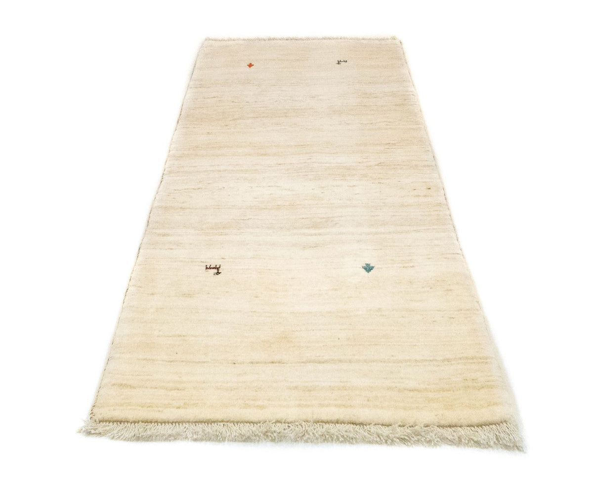Tapis de couloir Tapis Gabbeh - Persan - 202 x 75 cm - beige