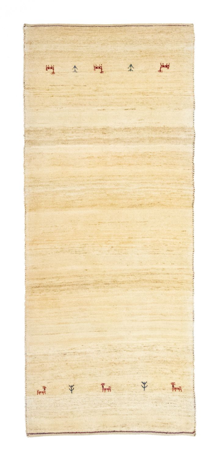 Tapis de couloir Tapis Gabbeh - Persan - 215 x 75 cm - beige