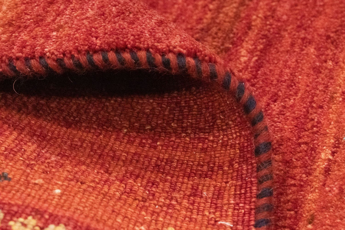 Tapis de couloir Tapis Gabbeh - Persan - 215 x 75 cm - orange