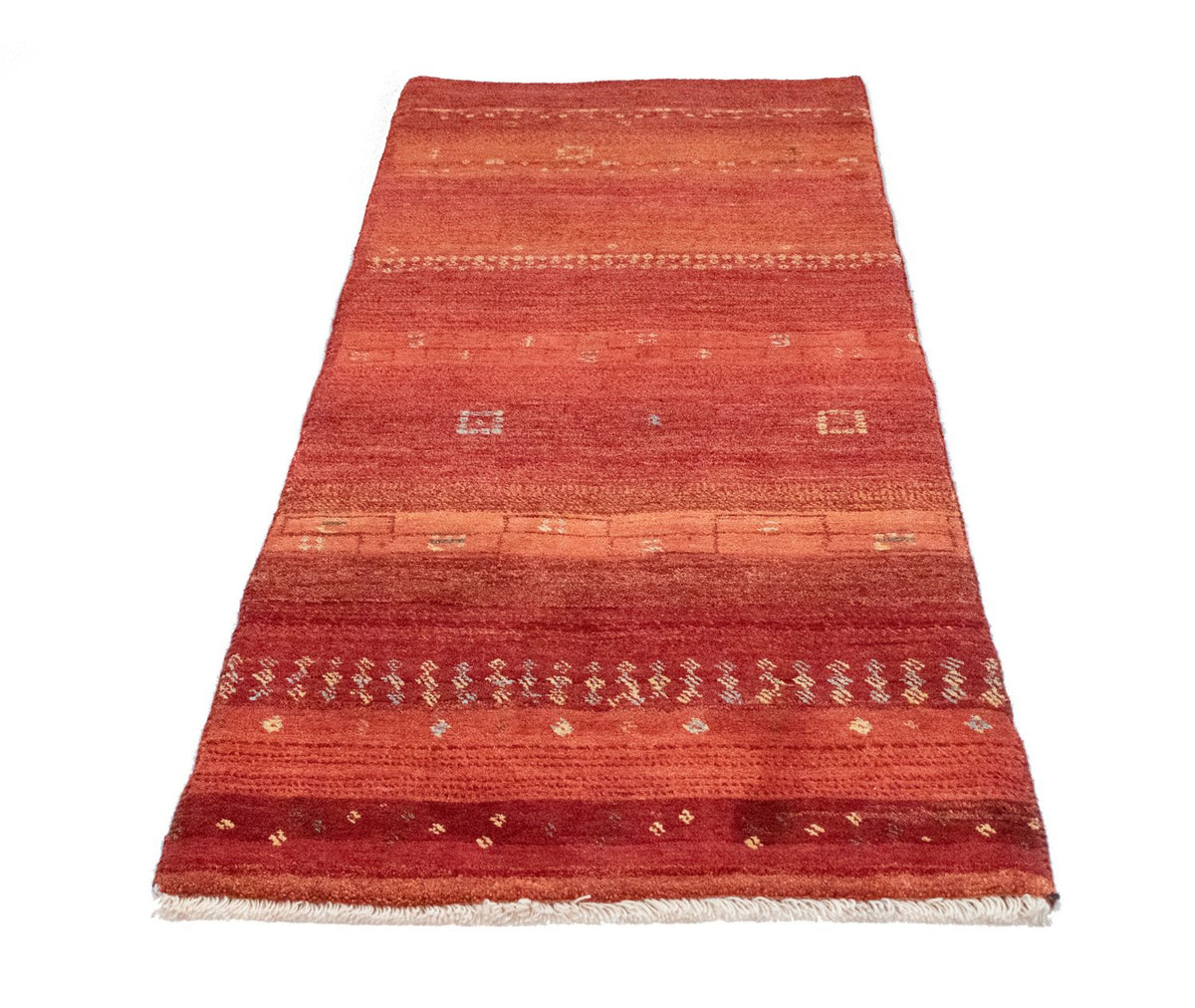 Tapis de couloir Tapis Gabbeh - Persan - 215 x 75 cm - orange