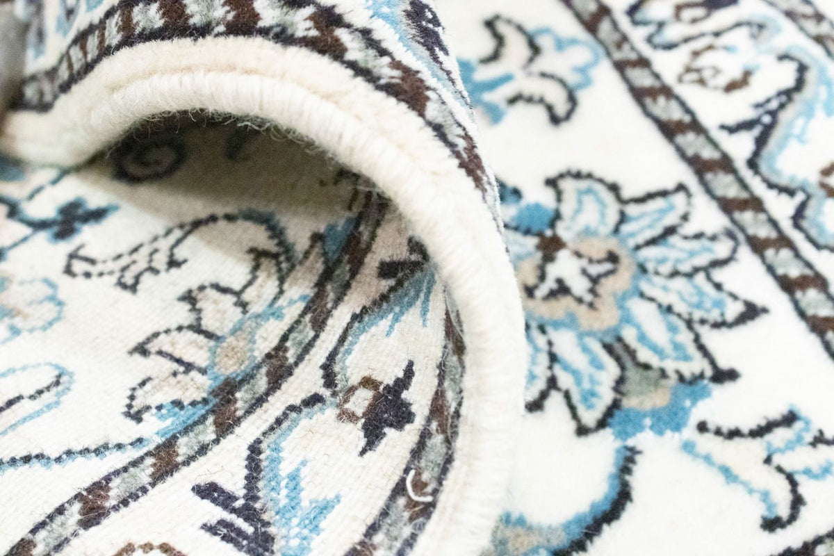 Tapis persan - Nain - 82 x 54 cm - blanc naturel