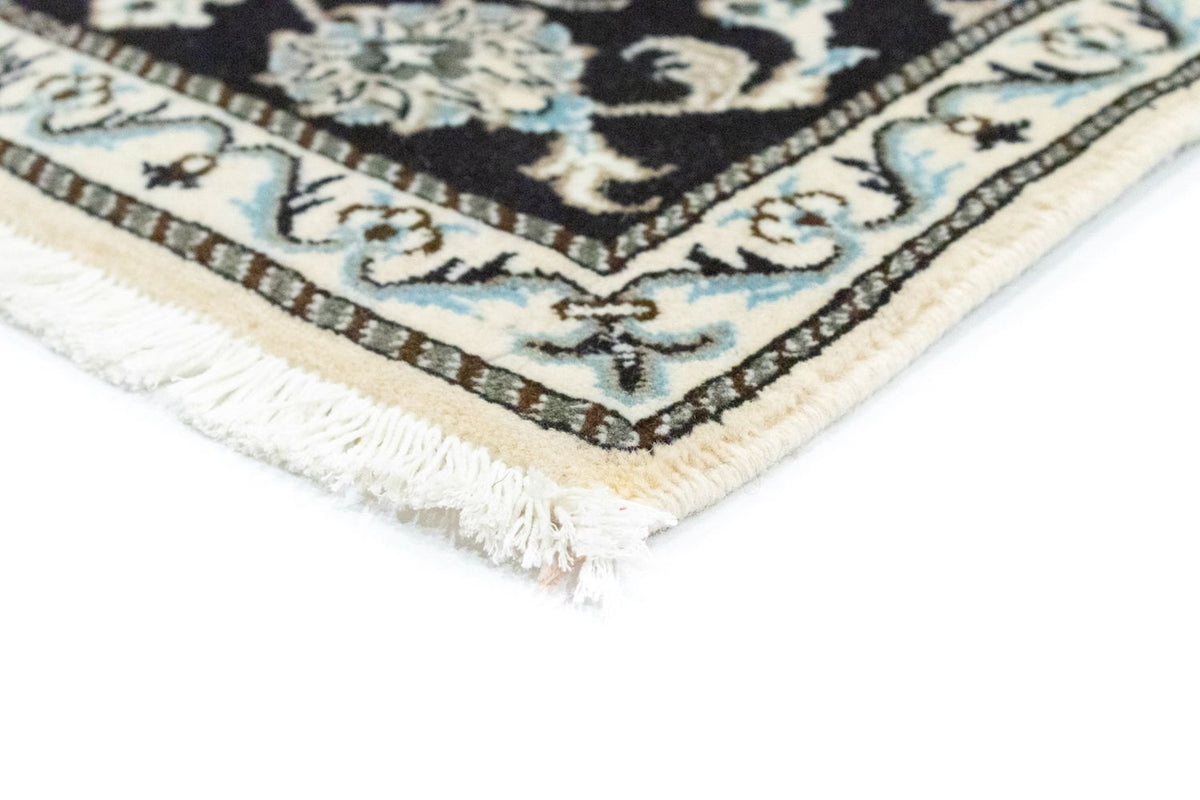 Tapis persan - Nain - 84 x 58 cm - bleu foncé