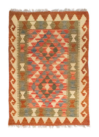 Tapis Kelim - Oriental - 90 x 60 cm - orange