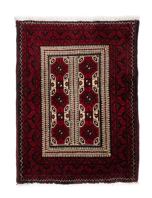 Tapis Belutsch - 95 x 70 cm - rouge