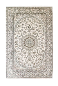 Tapis persan - Nain - Royal - 304 x 200 cm - blanc naturel