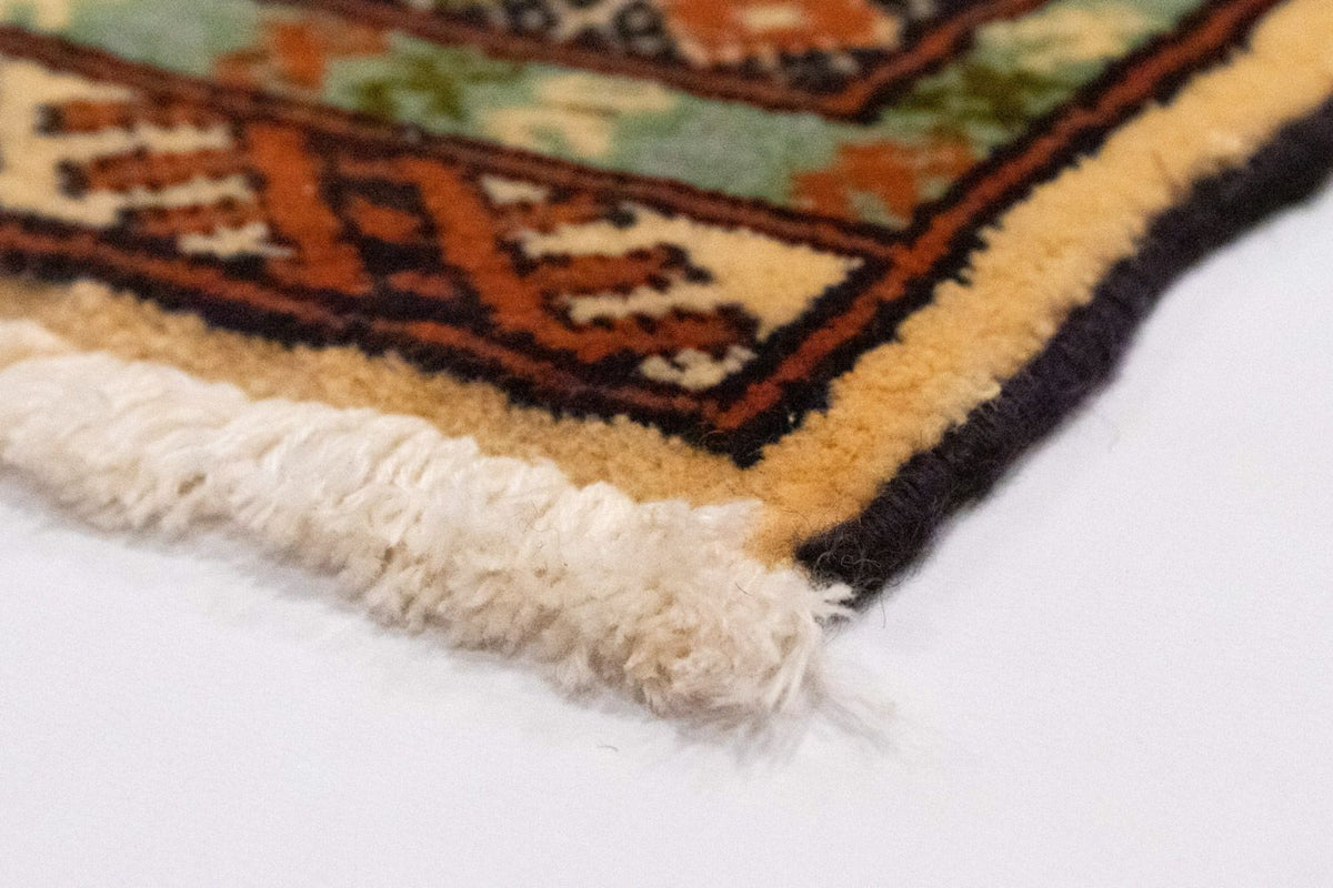 Tapis Turkaman - 93 x 63 cm - bleu