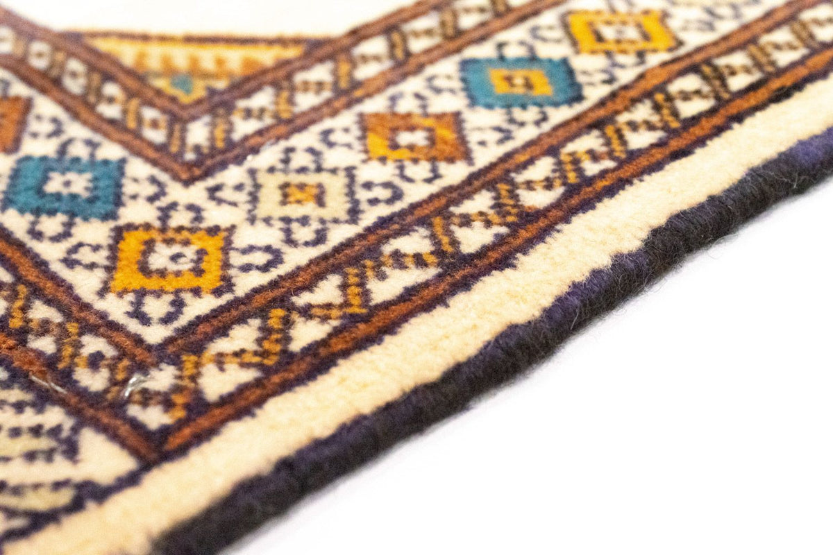 Tapis Turkaman - 89 x 64 cm - bleu