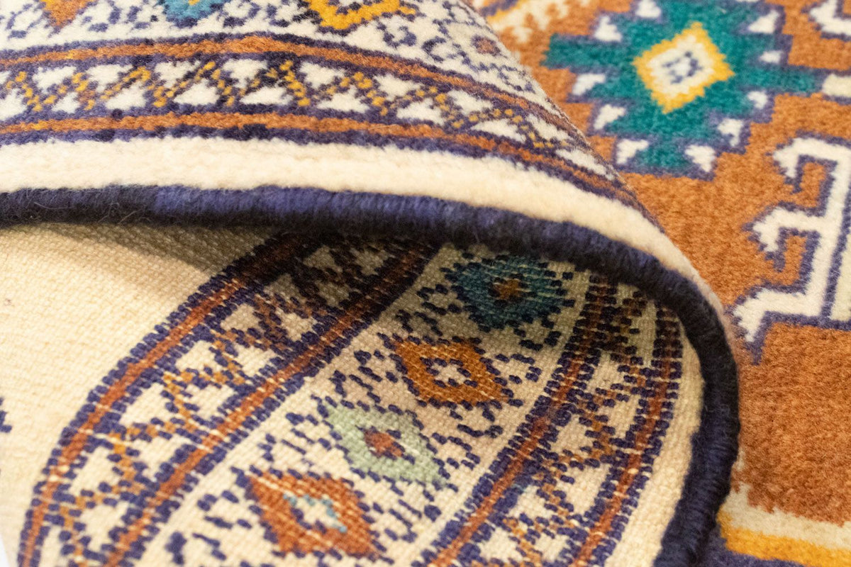 Tapis Turkaman - 89 x 64 cm - bleu