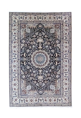 Tapis persan - Nain - Royal - 300 x 200 cm - bleu foncé