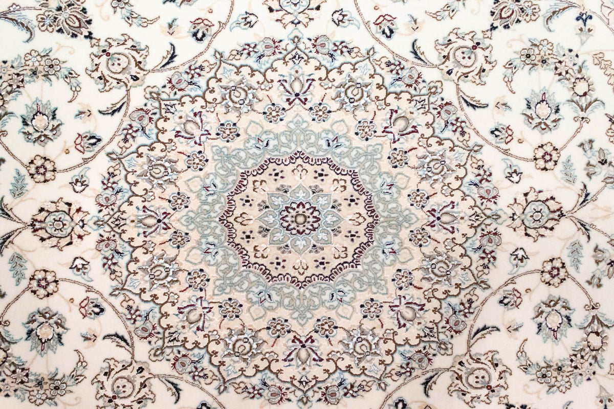 Tapis persan - Nain - Royal carré  - 255 x 242 cm - blanc naturel