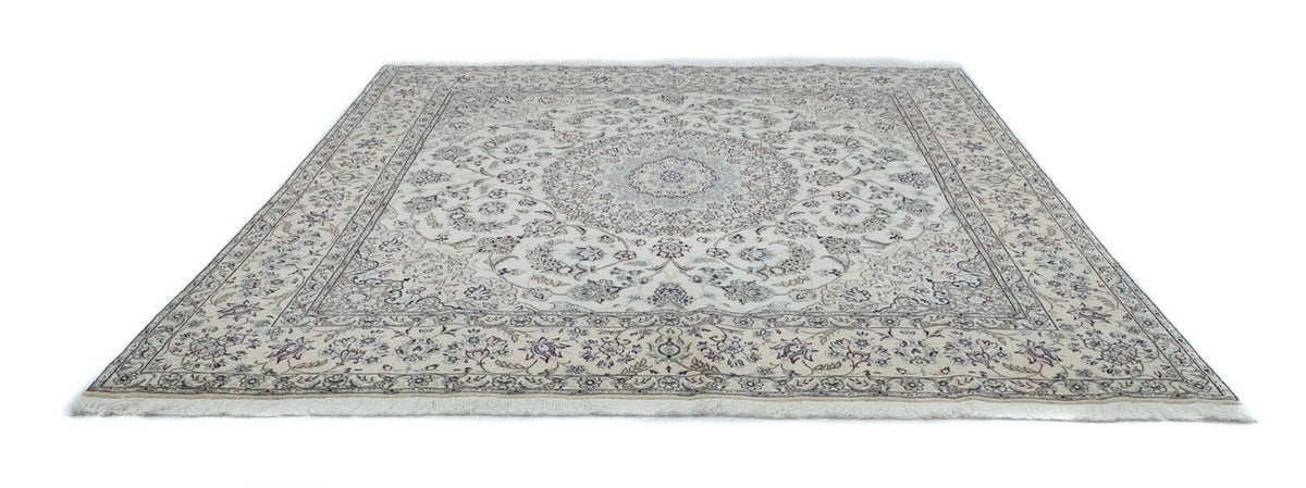 Tapis persan - Nain - Royal carré  - 255 x 242 cm - blanc naturel