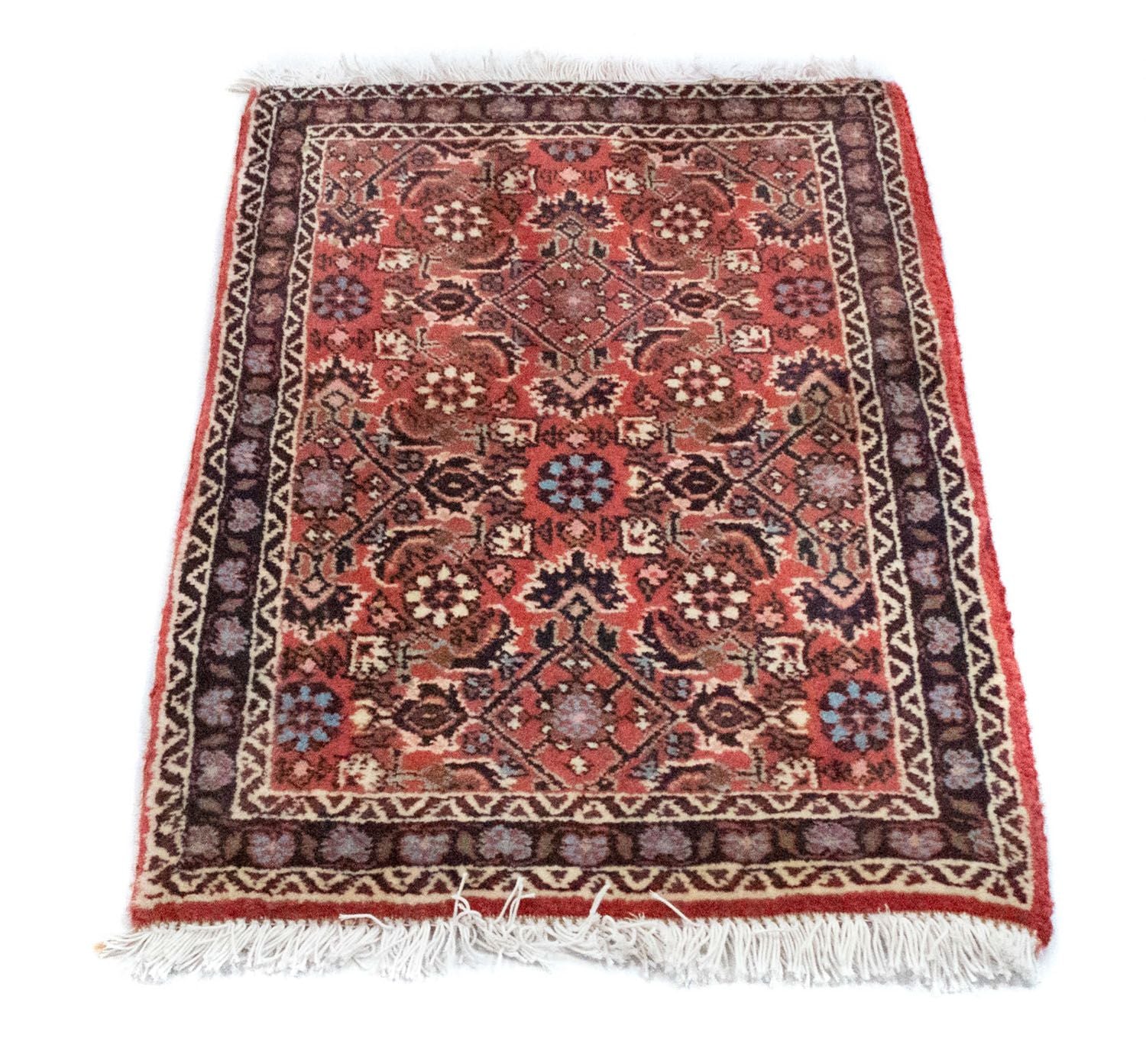 Tapis persan - Bidjar - 60 x 40 cm - rouge