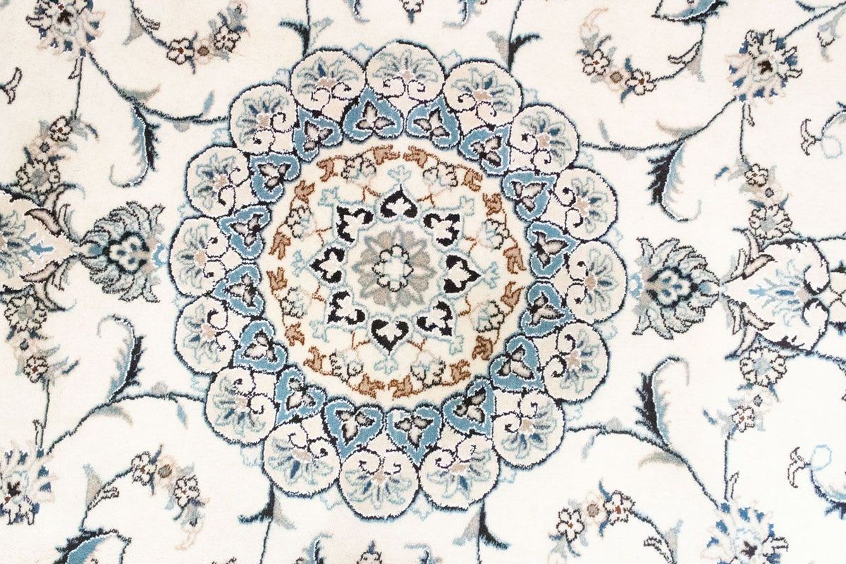 Tapis persan - Nain - 280 x 198 cm - blanc naturel