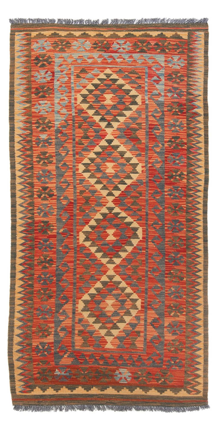 Tapis de couloir Tapis Kelim - Splash - 206 x 98 cm - multicolore