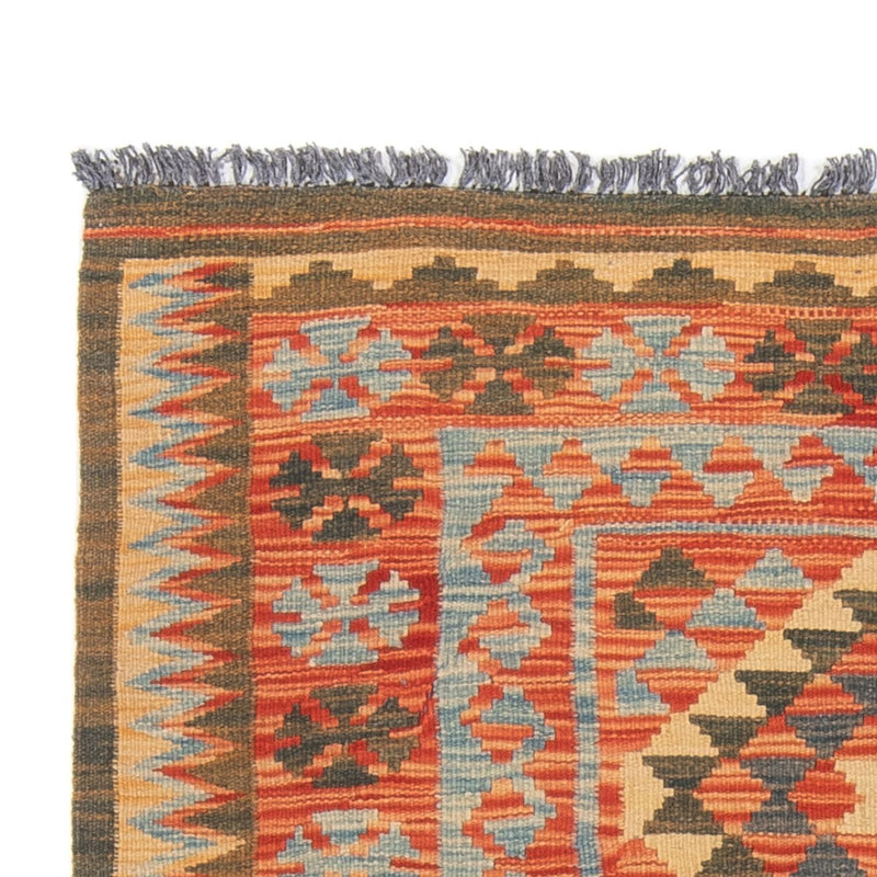 Tapis de couloir Tapis Kelim - Splash - 206 x 98 cm - multicolore