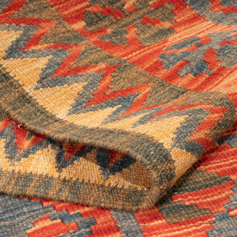 Tapis de couloir Tapis Kelim - Splash - 206 x 98 cm - multicolore