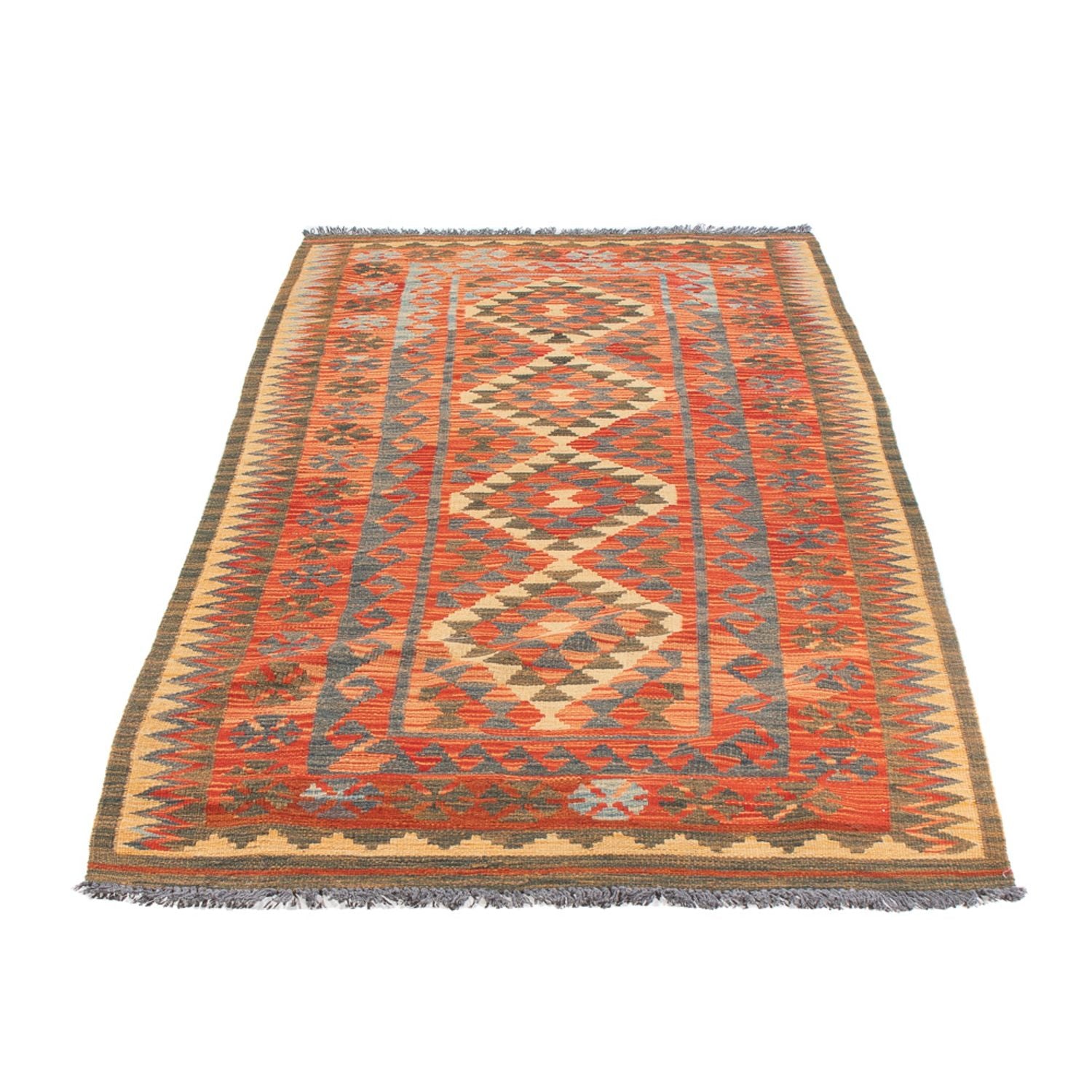 Tapis de couloir Tapis Kelim - Splash - 206 x 98 cm - multicolore
